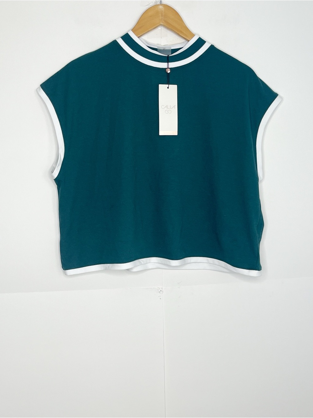 Calia Womens Rib Mock Crop Tank Top Size XL